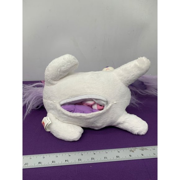 Puppy Surprise White Puppy Purple Accent Sparkly PS Pink Collar Bow Tail Three B - Picture 6 of 13